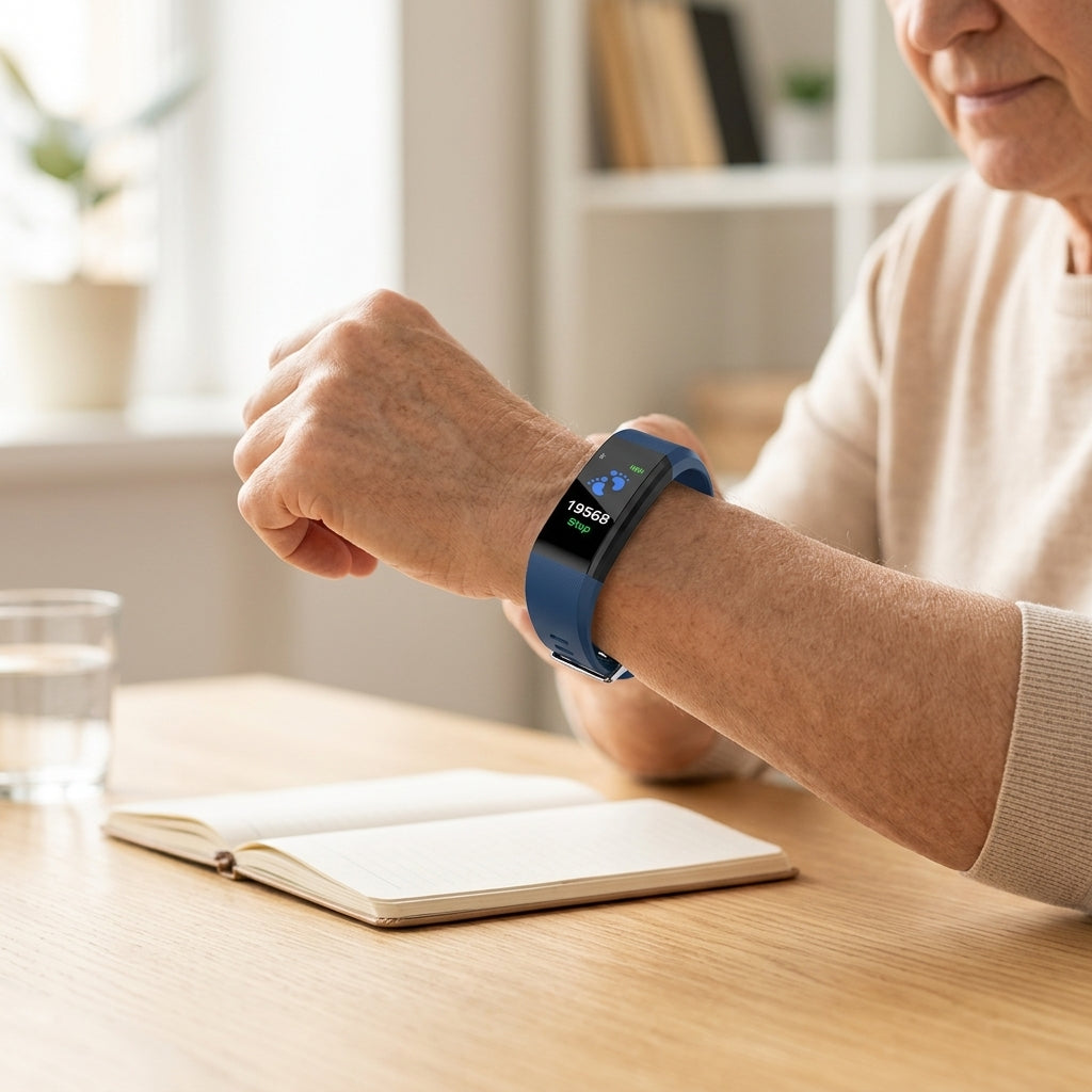 Smartwatch dla seniora do monitorowania zdrowia i fitnessu z czytelnym wyświetlaczem LED | Mazoviax
