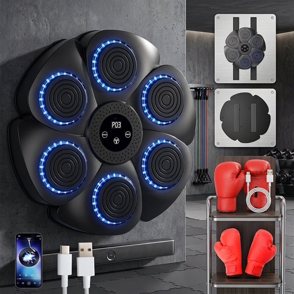 Inteligentna Maszyna Bokserska Z Trybami Rytmu RGB Muzyką Bluetooth I Liczeniem | Drewdoma