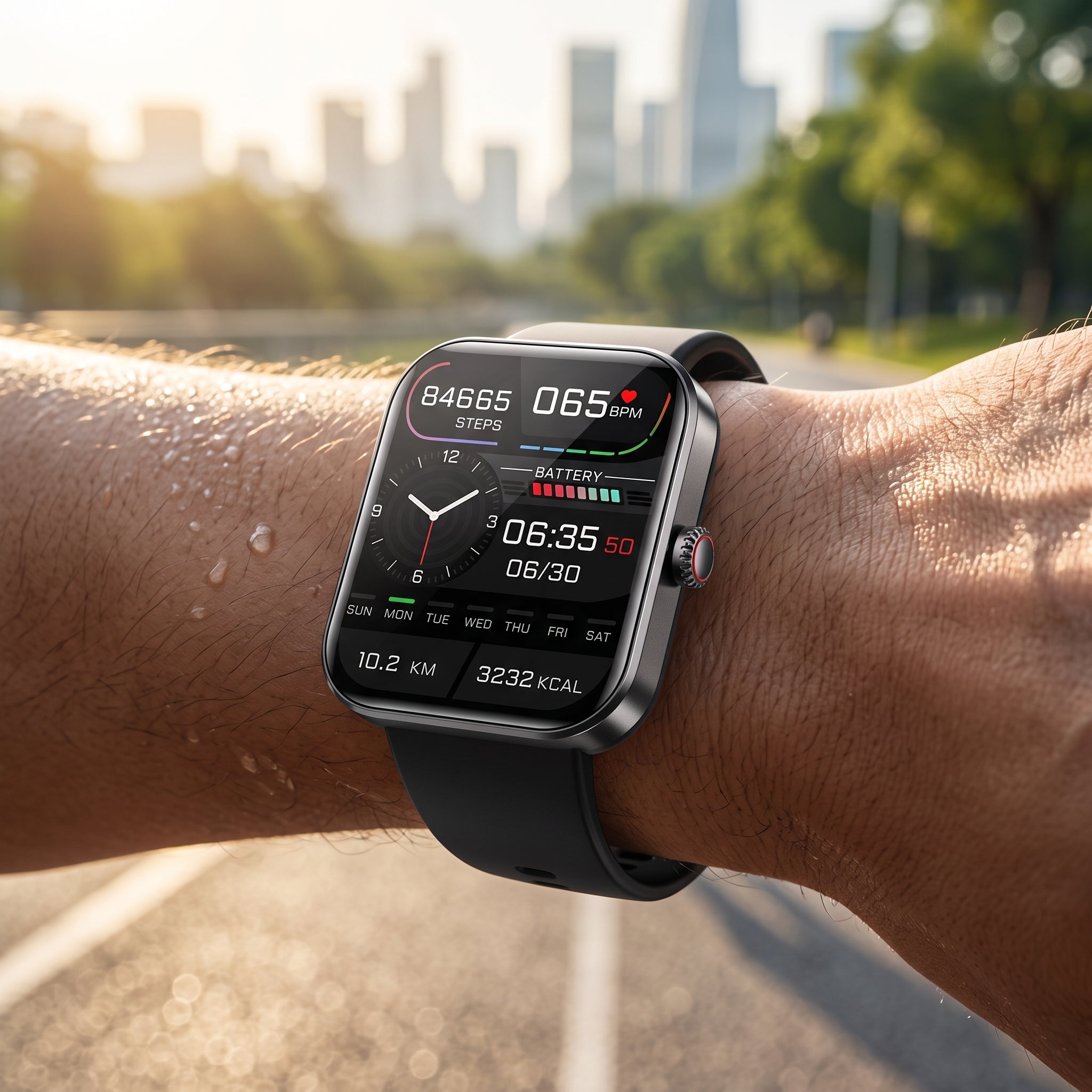 Sportowy Zegarek Elektroniczny z Funkcjami Monitorowania Zdrowia | Pulsometrix