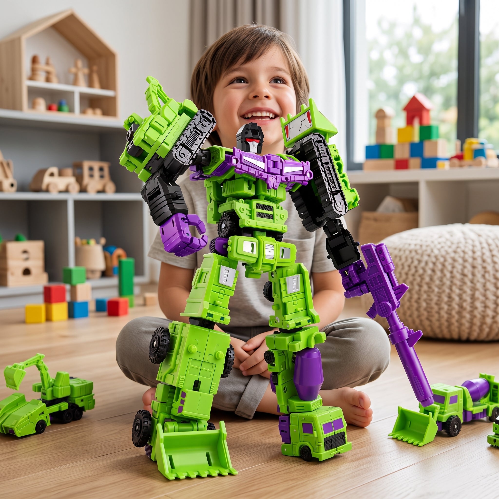 Robot Transformujący Sześć Pojazdów w Jedną Figurkę | Megatronik