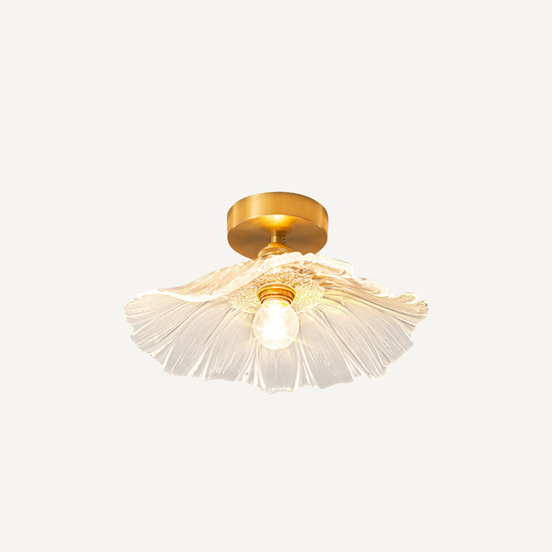 Kwiatowa Rzeźbiona Lampa Wisząca LED z Kloszem | Światlina