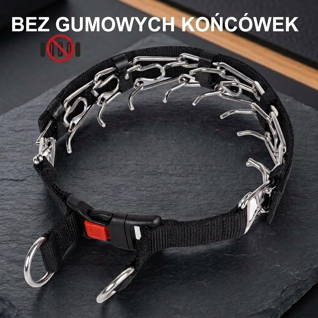 Regulowana Obroża Kolczasta Dla Psa Z Nylonowym Pokrowcem I Mocnym Kółkiem D | Światelka