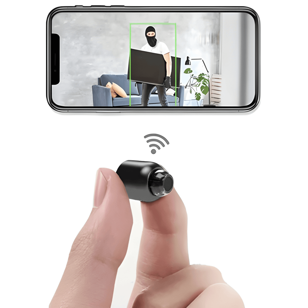 Mini Kamera WiFi HD z Podczerwienią do Monitoringu Dzieci Zwierząt i Domu | Stylika