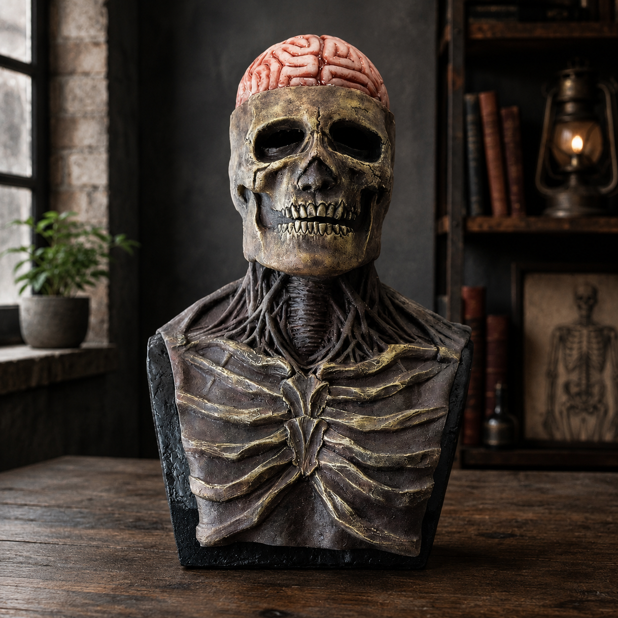 Maska Szkieletu z Ruchomą Szczęką Halloween | Kościarz