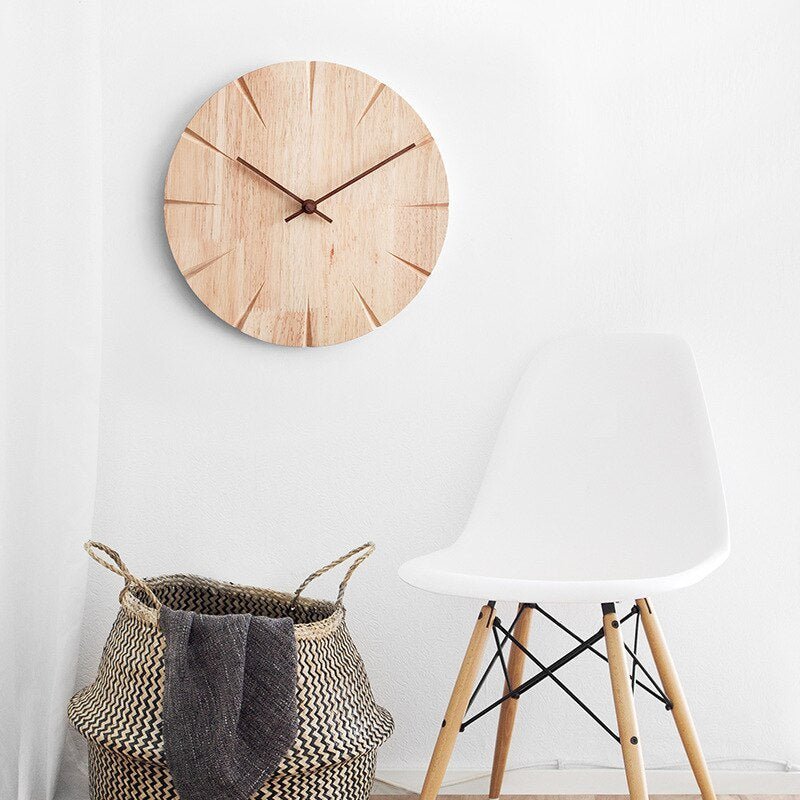 Drewniany Zegar Ścienny | Nowoczesny Zegar Ścienny-Wall Clock-Polizatto