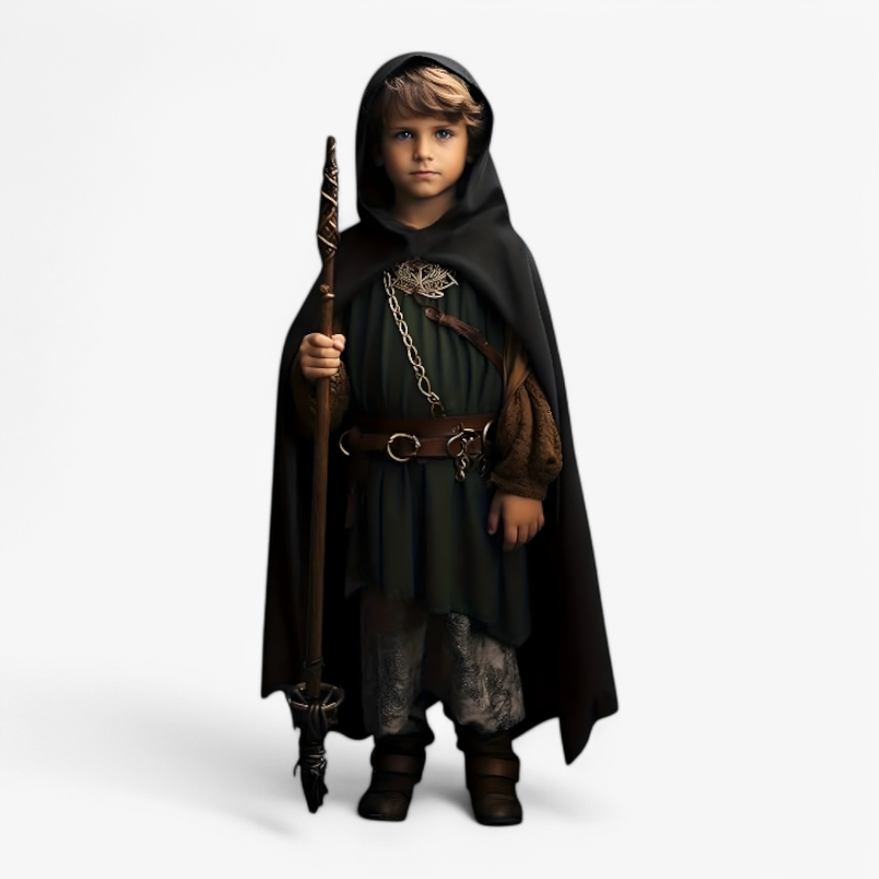 Peleryna Z Kapturem | Strój Czarodzieja-Kids Costume-Polizatto