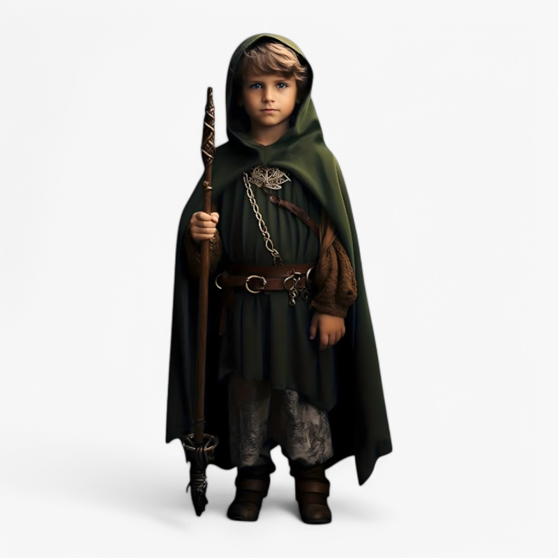 Peleryna Z Kapturem | Strój Czarodzieja-Kids Costume-Polizatto