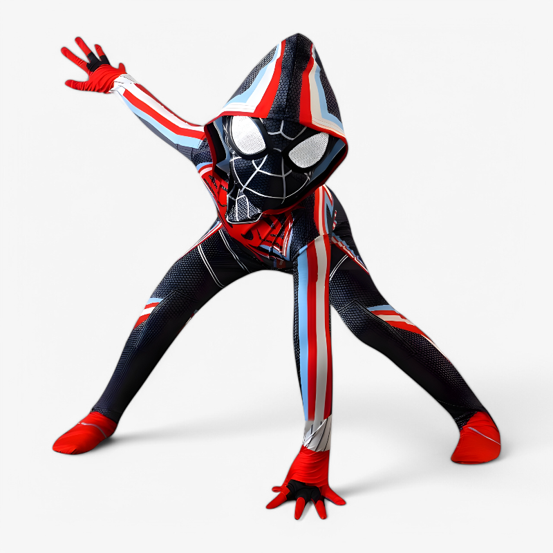 Czarny Kostium Superbohatera | Strój Spiderman Dla Dzieci