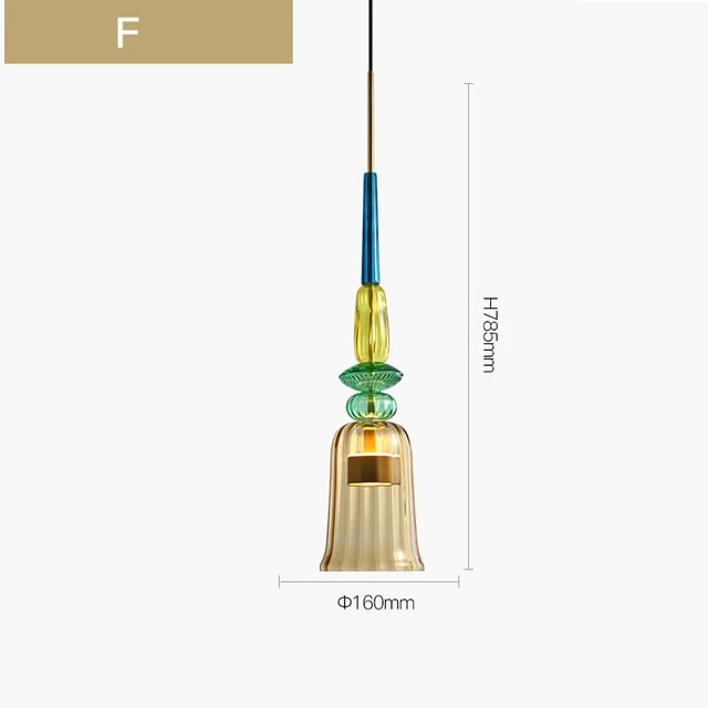 Lampa Wisząca Szklana | Kolorowa Designerska Lampa-Ceiling Lamp-Polizatto