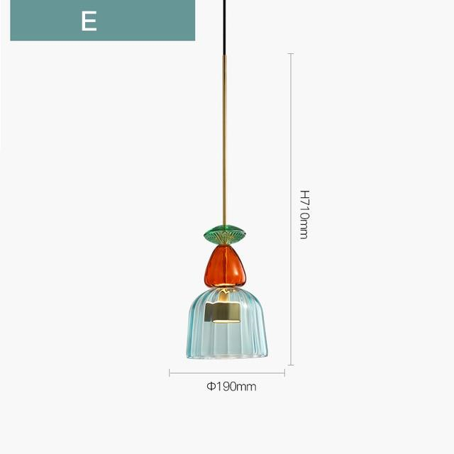 Lampa Wisząca Szklana | Kolorowa Designerska Lampa-Ceiling Lamp-Polizatto