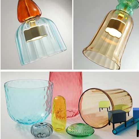 Lampa Wisząca Szklana | Kolorowa Designerska Lampa-Ceiling Lamp-Polizatto